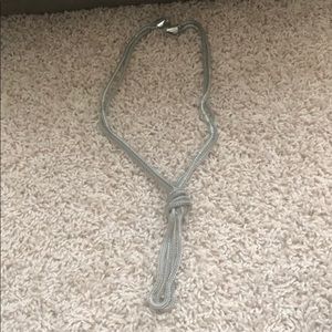 Knot silver statement necklace